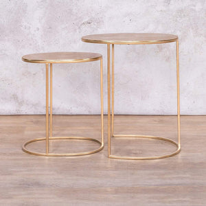 Alu Side Table - Set of 2 Side Table Leather Gallery 