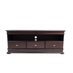 Close up of the storage & details of the Caitlyn Dark Mahogany TV Unit | TV Stand | TV Stands | TV Stnad Unit | TV Cabinet | TV Stands For Sale | TV Units For Sale at Leather Gallery 