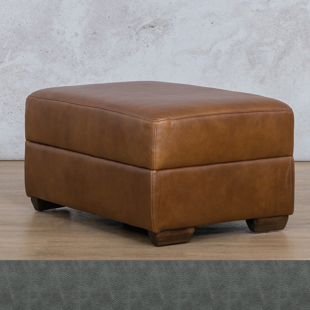 Stanford Leather Ottoman Leather Sofa Leather Gallery Bedlam Blue Night WAREHOUSE COLLECTION - PINETOWN OR NORTHRIDING Full Foam