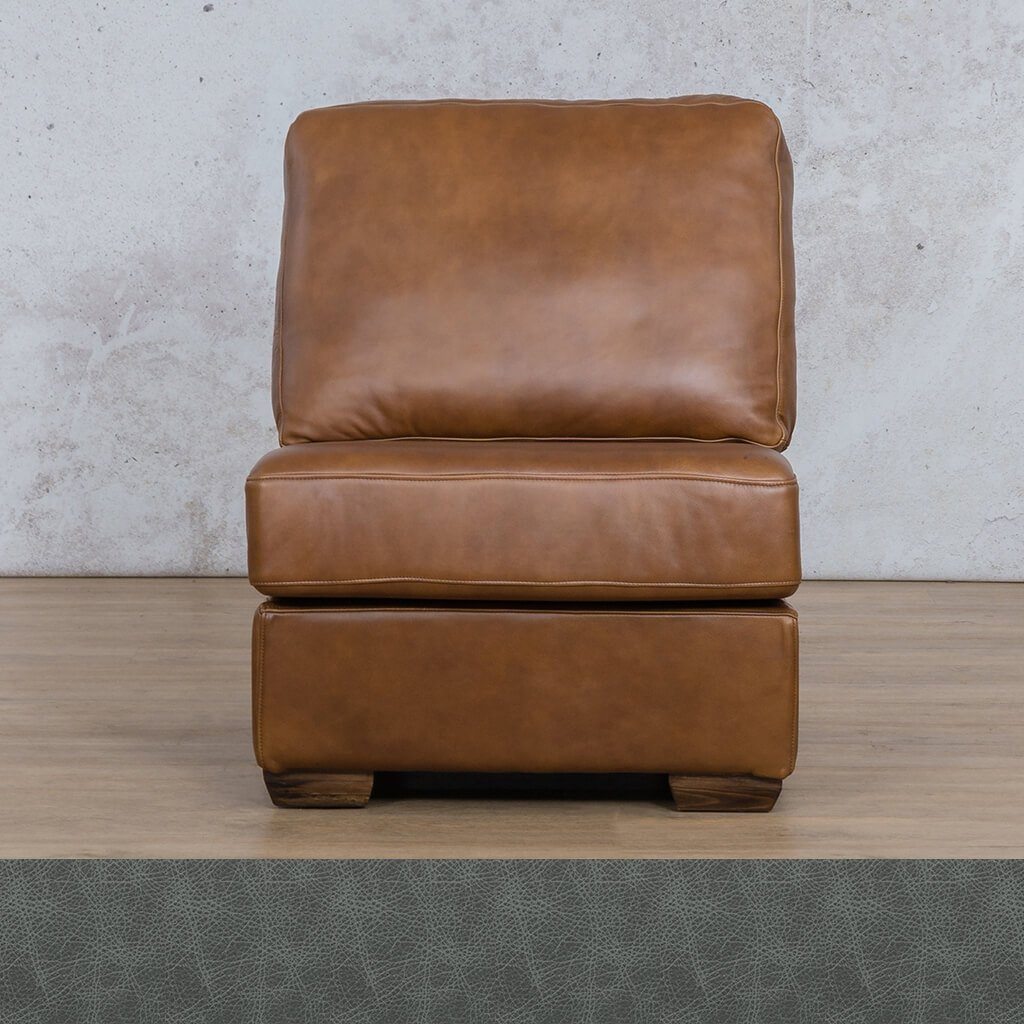 Stanford Leather Armless Chair Leather Gallery Bedlam Blue Night WAREHOUSE COLLECTION - PINETOWN OR NORTHRIDING Full Foam