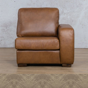 Stanford Leather 1 Seater Left Arm Leather Gallery Bedlam Taupe WAREHOUSE COLLECTION - PINETOWN OR NORTHRIDING Full Foam