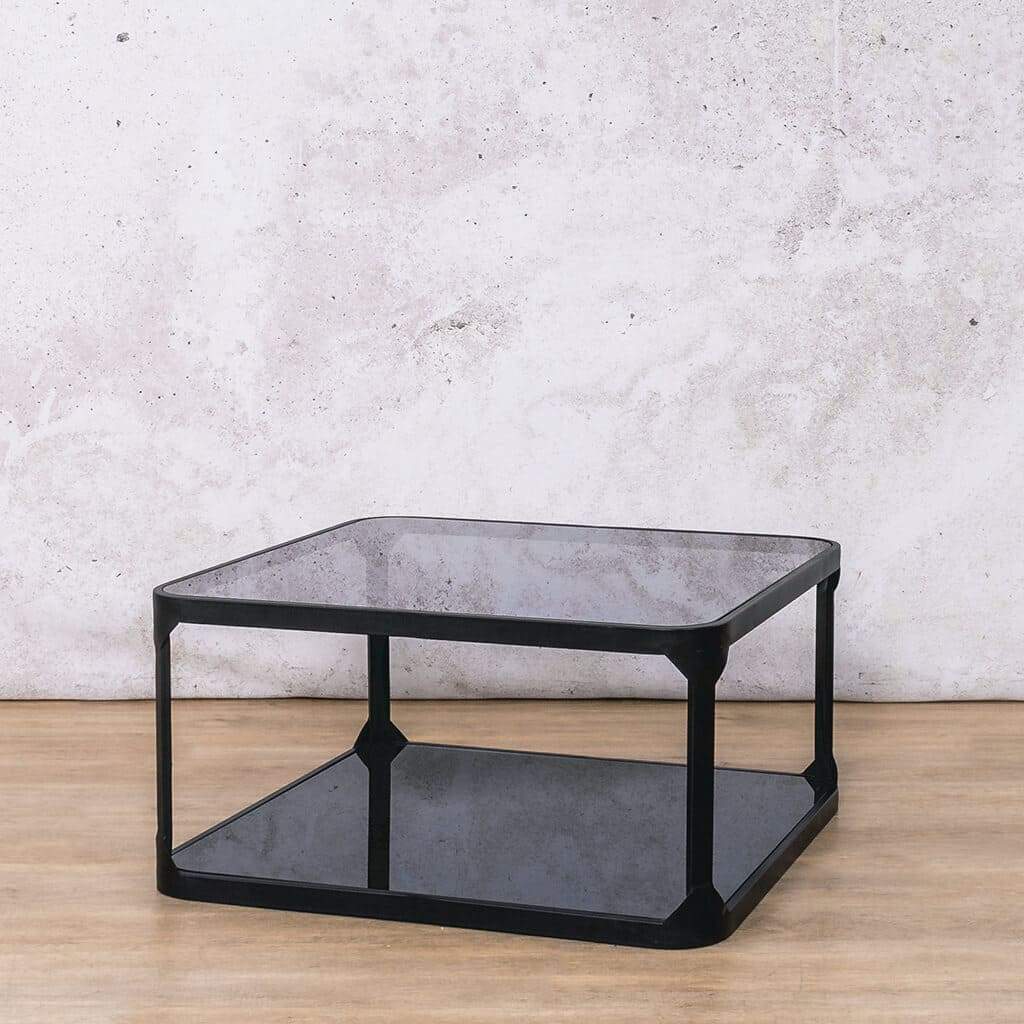 Front view of the Bristol Glass Coffee Table | Coffee Table Sets of 2 | Coffee Table Collection at Leather Gallery | Coffee Tables for sale | Modern Coffee Table | Coffee Tables | coffee tables south africa | rectangle coffee table 