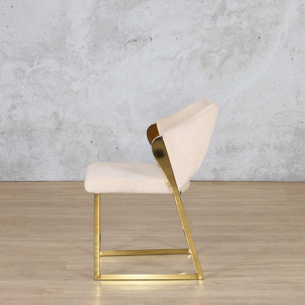 Cleopatra Dining Chair - Stainless Steel Gold Dining Chair Leather Gallery 