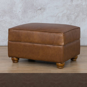 Salisbury Leather Ottoman Leather Gallery Country Ox Blood WAREHOUSE COLLECTION - PINETOWN OR NORTHRIDING Full Foam