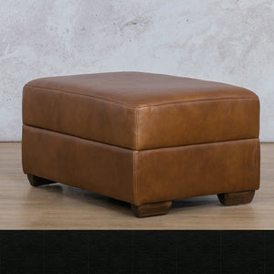 Stanford Leather Ottoman Leather Sofa Leather Gallery Czar Black WAREHOUSE COLLECTION - PINETOWN OR NORTHRIDING Full Foam