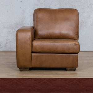 Stanford Leather 1 Seater Right Arm Leather Sofa Leather Gallery Czar Ruby WAREHOUSE COLLECTION - PINETOWN OR NORTHRIDING Full Foam