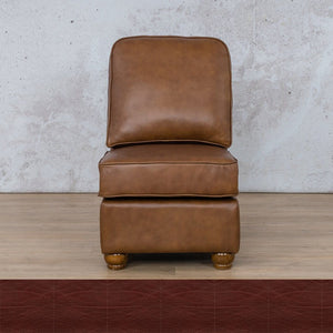 Salisbury Leather Armless Chair Leather Sofa Leather Gallery Czar Ruby WAREHOUSE COLLECTION - PINETOWN OR NORTHRIDING Full Foam