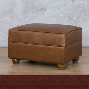 Salisbury Leather Ottoman Leather Gallery Czar Ruby WAREHOUSE COLLECTION - PINETOWN OR NORTHRIDING Full Foam