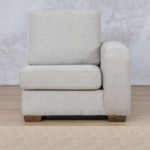 Stanford Fabric 1 Seater Left Arm Leather Gallery Dapple WAREHOUSE COLLECTION - PINETOWN OR NORTHRIDING Full Foam