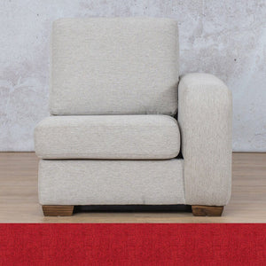 Stanford Fabric 1 Seater Left Arm Leather Gallery Delicious Cherry WAREHOUSE COLLECTION - PINETOWN OR NORTHRIDING Full Foam