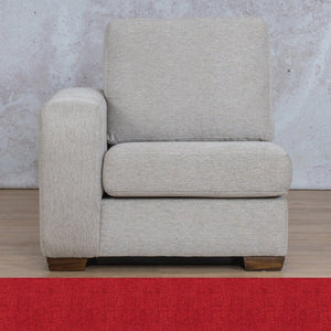 Stanford Fabric 1 Seater Right Arm Leather Gallery Delicious Cherry WAREHOUSE COLLECTION - PINETOWN OR NORTHRIDING Full Foam