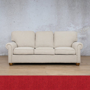 Salisbury Fabric 3 Seater Fabric Sofa Leather Gallery Delicious Cherry 