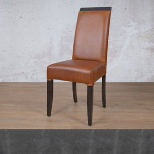 Urban Leather Dark Mahogany Dining Chair Dining Chair Leather Gallery Flux Grey 