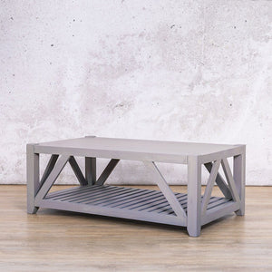 Angled front view of the Fairview Antique Grey Wood Coffee Table | Coffee Table Collection At Leather Gallery | Coffee tables | Coffee Tables For Sale | Modern Coffee Table  | Small Coffee Tables | Coffee Tables South Africa