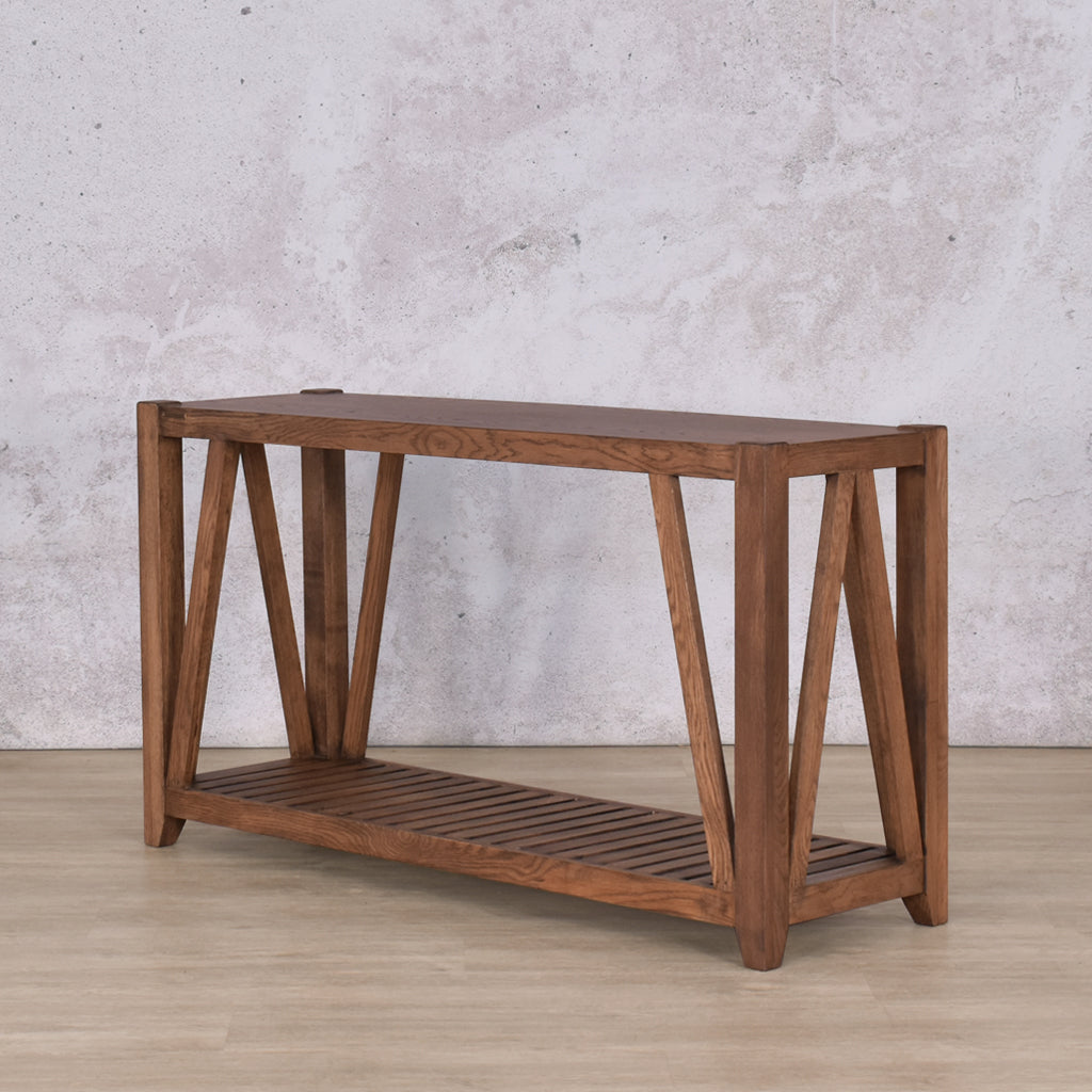 Angled front view of the Fairview Server - Antique Dark Oak Servers | Server Tables | server tables for sale | Shop Servers And Hall Tables | Hallway Table | hall tables for sale | Furniture Shop | Leather Gallery Furniture Store