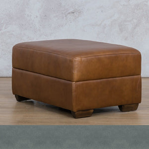 Stanford Leather Ottoman Leather Sofa Leather Gallery Flux Blue WAREHOUSE COLLECTION - PINETOWN OR NORTHRIDING Full Foam