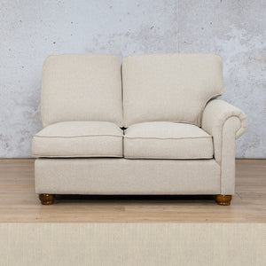 Salisbury Fabric 2 Seater Left Arm Fabric Sofa Leather Gallery Frost Cream WAREHOUSE COLLECTION - PINETOWN OR NORTHRIDING Full Foam