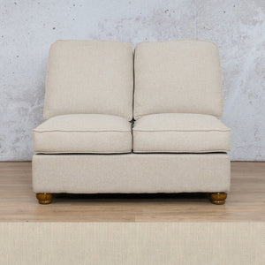 Salisbury Fabric Armless 2 Seater Fabric Sofa Leather Gallery Frost Cream WAREHOUSE COLLECTION - PINETOWN OR NORTHRIDING Full Foam