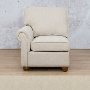 Salisbury Fabric 1 Seater Right Arm Fabric Sofa Leather Gallery Frost Cream WAREHOUSE COLLECTION - PINETOWN OR NORTHRIDING Full Foam