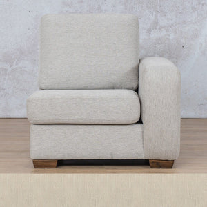 Stanford Fabric 1 Seater Left Arm Leather Gallery Frost Cream WAREHOUSE COLLECTION - PINETOWN OR NORTHRIDING Full Foam