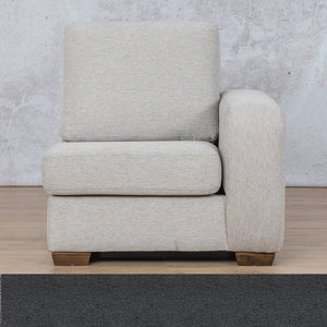 Stanford Fabric 1 Seater Left Arm Leather Gallery Harbour Grey WAREHOUSE COLLECTION - PINETOWN OR NORTHRIDING Full Foam