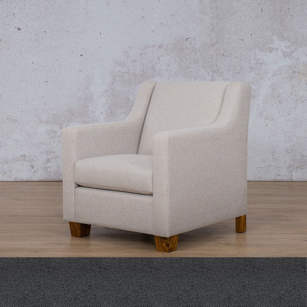 Harbour Grey Fabric Sample of the Piper Occasional Chair | Fabric Armchair | Occasional Chairs For Sale at Leather Gallery | Occasional Chairs South Africa | Tub Chairs For Sale