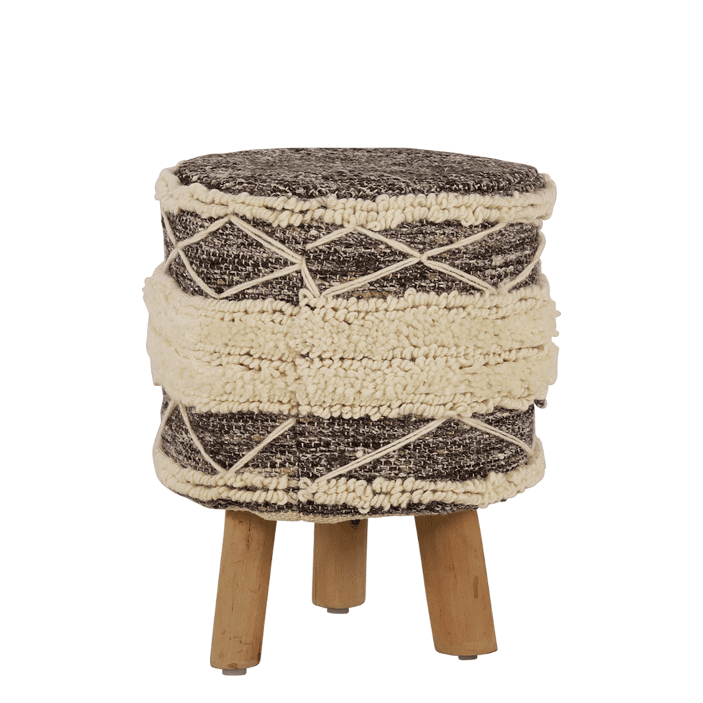 Joel Woven Stool Ottoman Leather Gallery  | ottomans for sale 