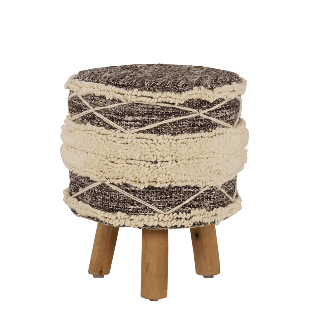 Joel Woven Stool Ottoman Leather Gallery  | ottomans for sale 