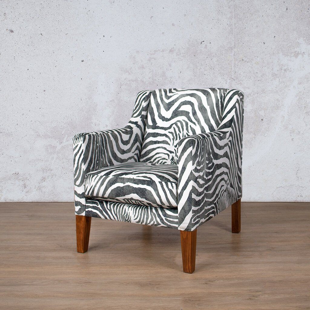 Julia Fabric Armchair - Hazey grey Fabric Armchair Leather Gallery Safari Namib Monochrome 