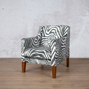 Julia Fabric Armchair - Hazey grey Fabric Armchair Leather Gallery Safari Namib Monochrome 