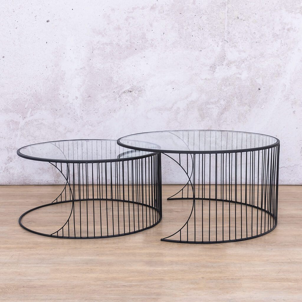 Lapu Occasional Glass Coffee Table - Set Of 2 Coffee Table Leather Gallery 