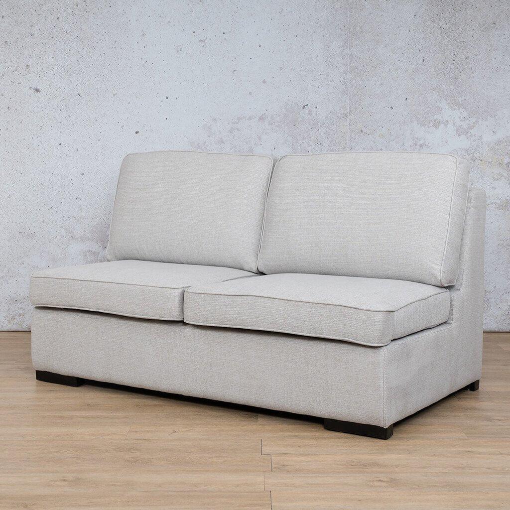 Arizona Fabric Armless 2 Seater Fabric Sofa Leather Gallery Oyster-A WAREHOUSE COLLECTION - PINETOWN OR NORTHRIDING Full Foam
