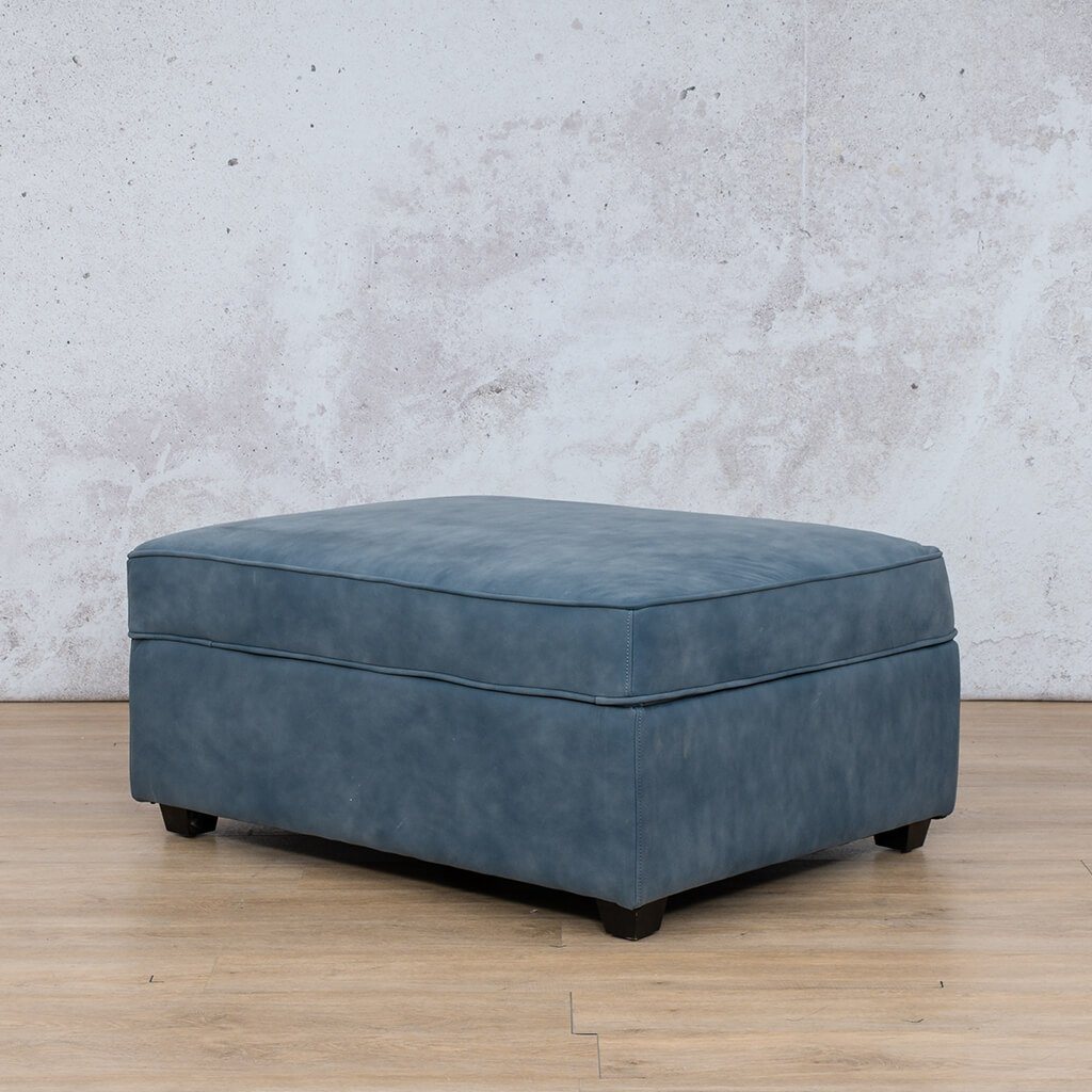 Arizona Leather Ottoman Leather Sofa Leather Gallery Flux Blue WAREHOUSE COLLECTION - PINETOWN OR NORTHRIDING Full Foam