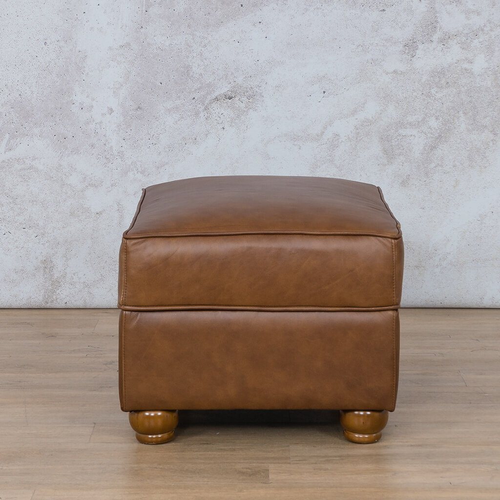 Salisbury Leather Ottoman Leather Gallery Czar Pecan-S WAREHOUSE COLLECTION - PINETOWN OR NORTHRIDING Full Foam