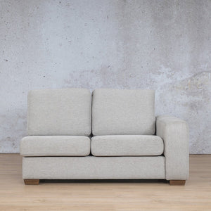 Stanford Fabric 2 Seater Left Arm Leather Gallery Pebble WAREHOUSE COLLECTION - PINETOWN OR NORTHRIDING Full Foam