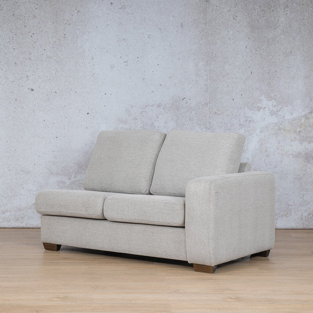 Stanford Fabric 2 Seater Left Arm Leather Gallery Pebble WAREHOUSE COLLECTION - PINETOWN OR NORTHRIDING Full Foam