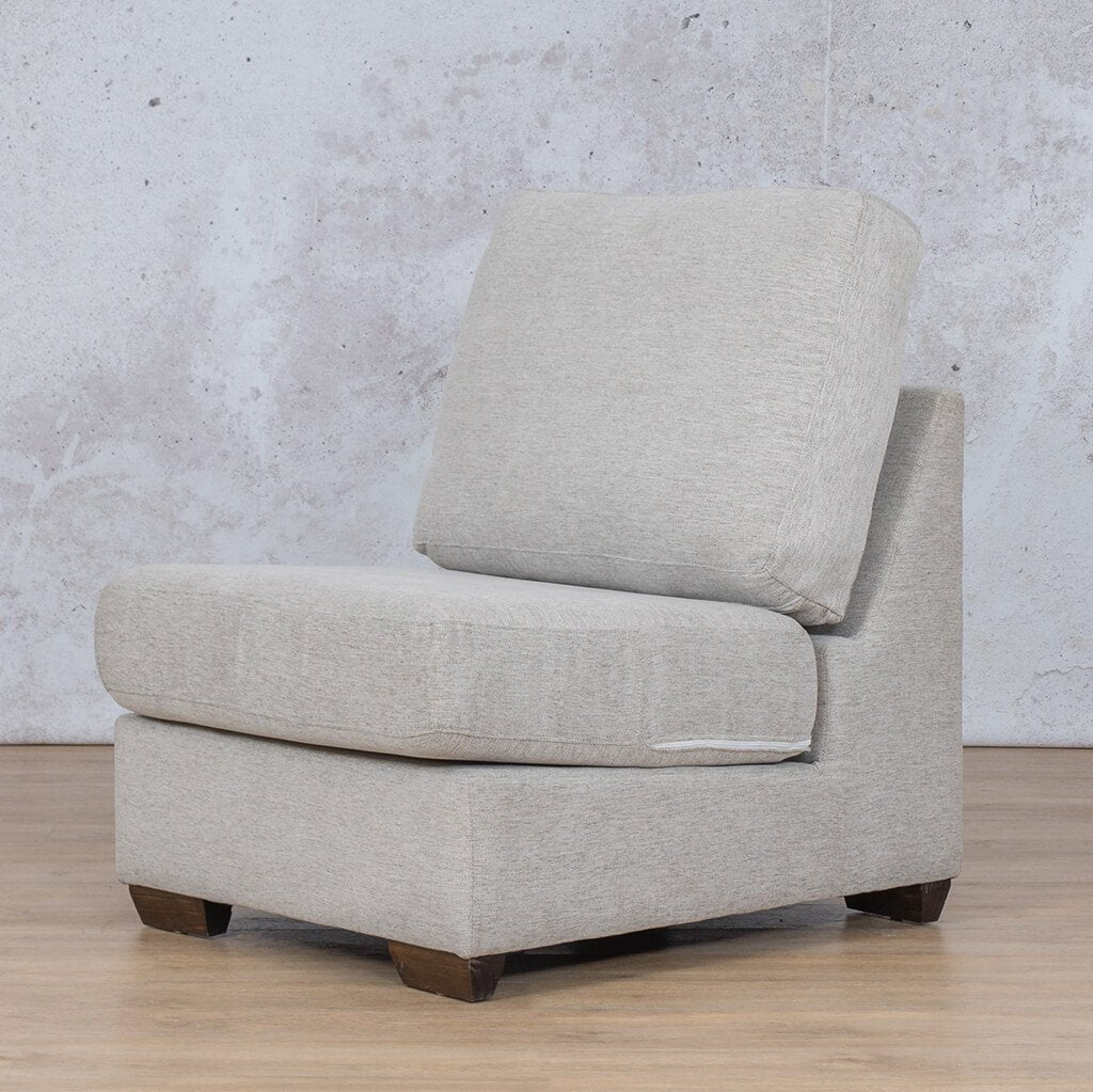 Stanford Fabric Armless Chair Leather Gallery Pebble WAREHOUSE COLLECTION - PINETOWN OR NORTHRIDING Full Foam