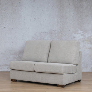 Stanford Fabric Armless 2 Seater Leather Gallery