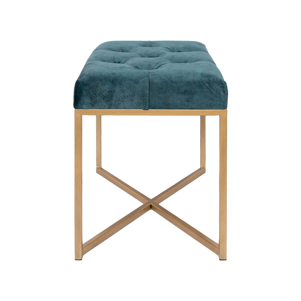 Legacy Harbour Teal Gold Base Single Ottoman Ottoman Leather Gallery 