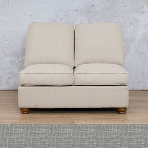 Salisbury Fabric Armless 2 Seater Fabric Sofa Leather Gallery Mirage Grey WAREHOUSE COLLECTION - PINETOWN OR NORTHRIDING Full Foam