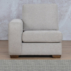 Stanford Fabric 1 Seater Right Arm Leather Gallery Mirage Grey WAREHOUSE COLLECTION - PINETOWN OR NORTHRIDING Full Foam