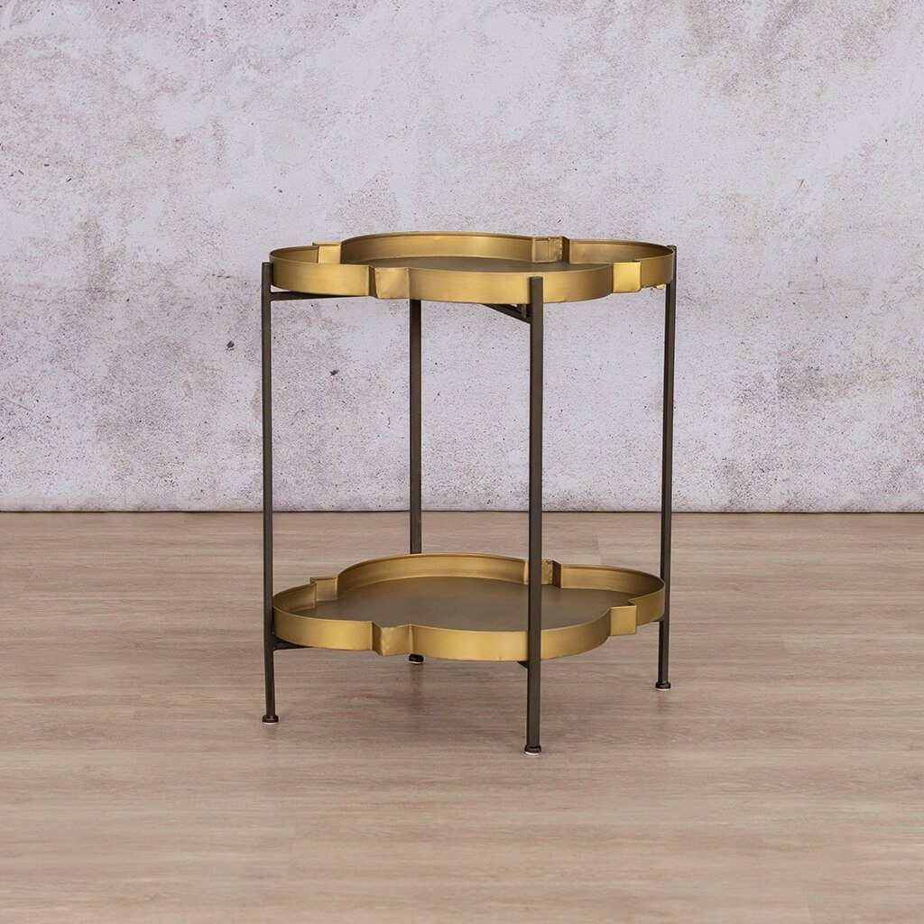 Napoleon Side Table Side Table Leather Gallery Steel 575 x 500 x 620mm 