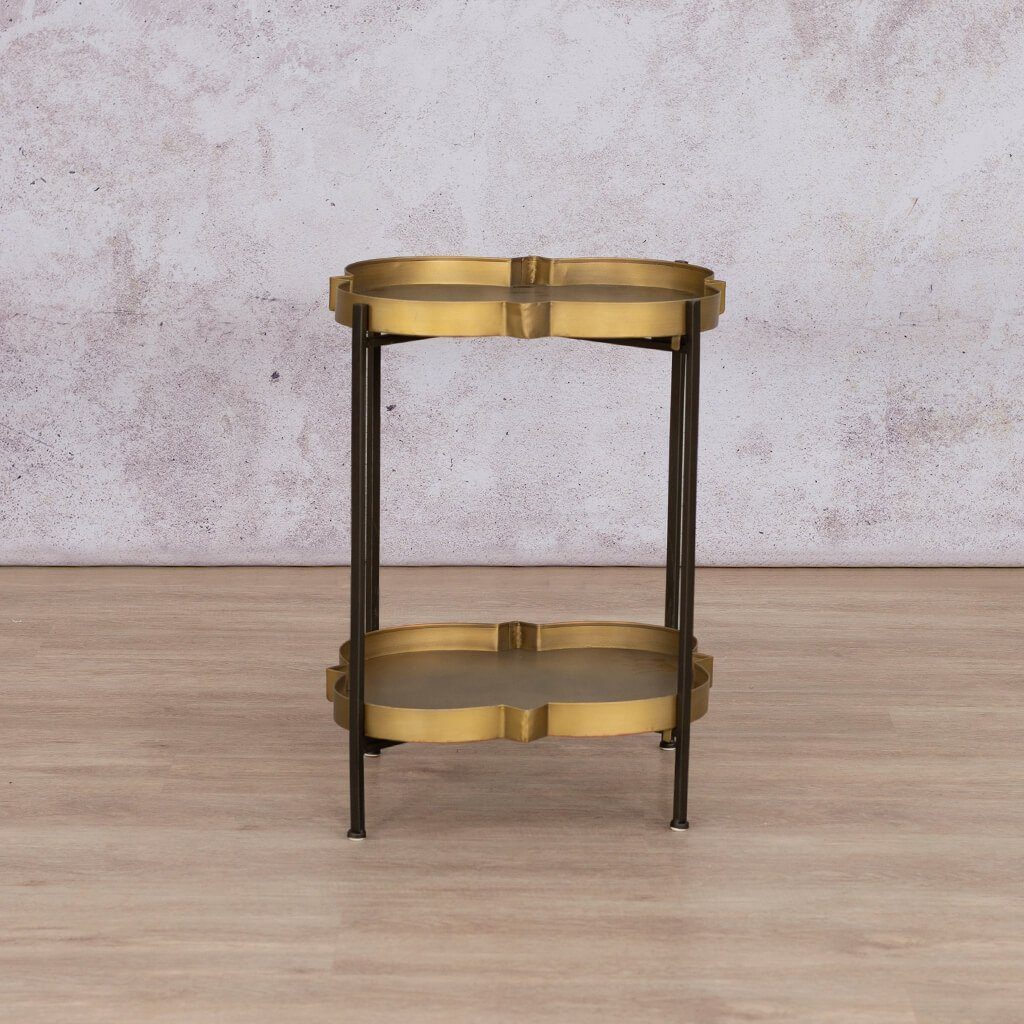Napoleon Side Table Side Table Leather Gallery Steel 575 x 500 x 620mm 