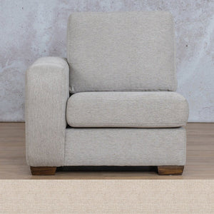 Stanford Fabric 1 Seater Right Arm Leather Gallery Oyster-A WAREHOUSE COLLECTION - PINETOWN OR NORTHRIDING Full Foam