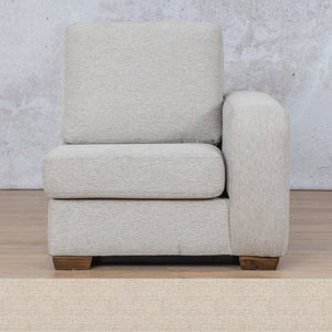 Stanford Fabric 1 Seater Left Arm Leather Gallery Oyster-A WAREHOUSE COLLECTION - PINETOWN OR NORTHRIDING Full Foam