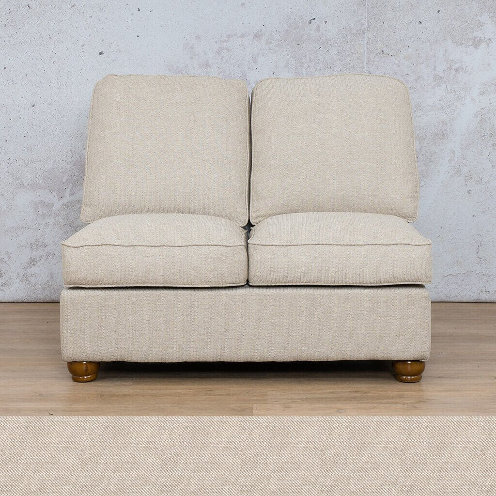 Salisbury Fabric Armless 2 Seater Fabric Sofa Leather Gallery Oyster WAREHOUSE COLLECTION - PINETOWN OR NORTHRIDING Full Foam