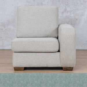 Stanford Fabric 1 Seater Left Arm Leather Gallery Quail Shell WAREHOUSE COLLECTION - PINETOWN OR NORTHRIDING Full Foam