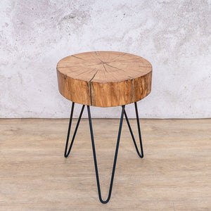 Rustic Wooden Side Table Side Table Leather Gallery 