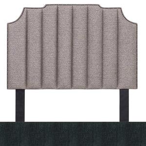 Onyx Black Fabric Sample | Roman Paneled Fabric Headboard | Headboards For Sale | Bedroom Headboard | Queen Bedroom Set Leather Gallery | Queen Headboard | Headboards | Modern Headboards