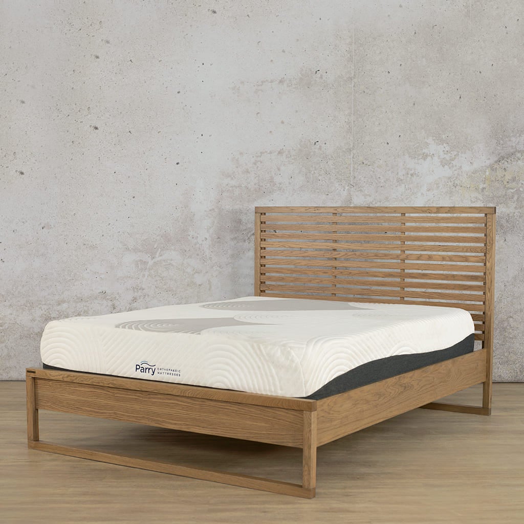 Roscoe Slatted Wood Bed Frame Bedroom Set Leather Gallery ANTIQUE DARK OAK Single Bedroom Set | 92cm 